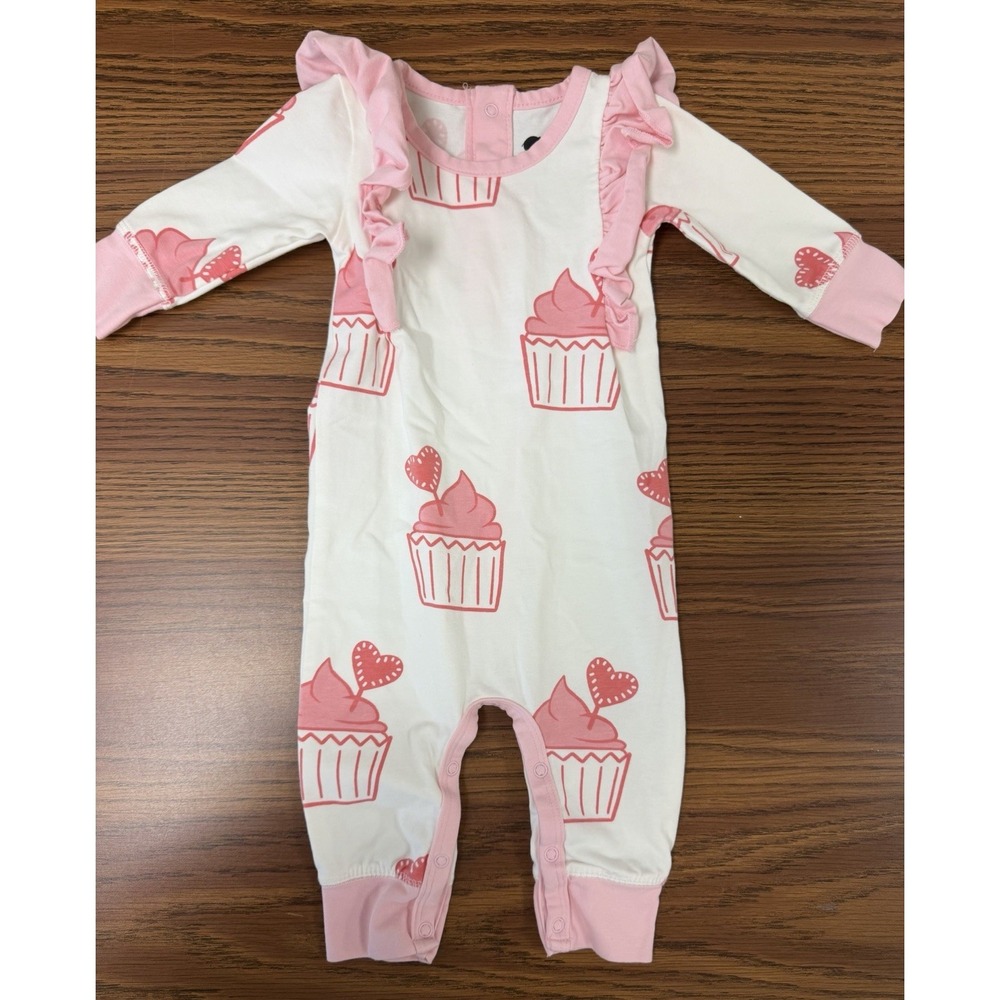 3-6m‎ Monica + Andy Organic Cotton Pink Cupcakes